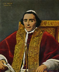 Pave Pius VII 1740-1823. - Maleri af David, 1934. af Unbekannt