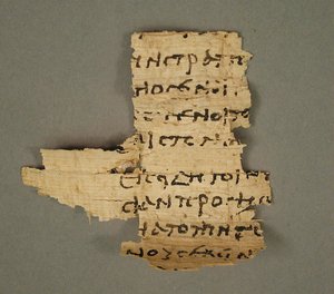 Papyrusfragment, koptisch, 4.-7. Jahrhundert