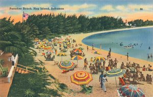 Paradise Beach, Hog Island, Bahamas, c1930 af Unbekannt
