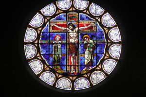 Paris, Frankrig Notre-Dame-du-Rosaire kirke farvet glas, Paris, Frankrig af Unbekannt