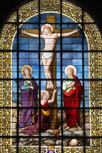 Paris, Frankrig Saint Roch kirke farvet glas: Kristus på korset, Paris, Frankrig af Unbekannt