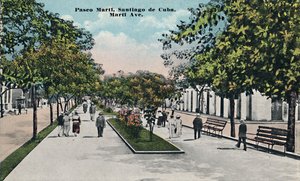 Paseo Martí, Santiago de Cuba, c1910. af Unbekannt