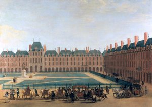 Kongen og regentens passage, Place Royale, c1655. af Unbekannt