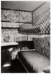 Passagerkabine om natten, LZ 127 Graf Zeppelin, 1933 af Unbekannt