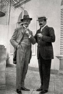 Paul Hervieu og Marcel Prevost, franske forfattere og dramatikere, 1905 af Unbekannt
