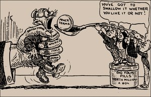 Fredsbetingelser. Du er nødt til at sluge det, om du kan lide det eller ej, 1919. af Unbekannt