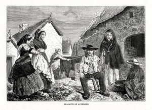 Bønder i Auvergne, Frankrig, 1800-tallet af Unbekannt