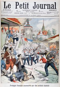 Folk under fransk beskyttelse massakreret af siamesiske soldater, Siam, 1903 af Unbekannt