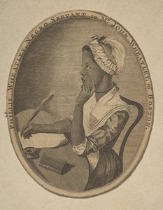 Phillis Wheatley, sort tjener for Mr. John Wheatley fra Boston, ca. 1773. af Unbekannt
