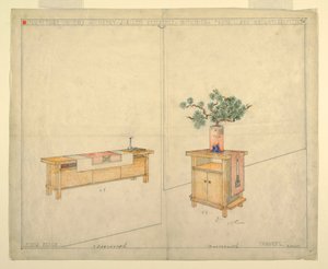 Piano Bench and Taboret, Henry J. Allen Residence, Wichita, KA, 1917 af Unbekannt