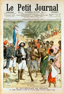 Pierre-Paul-Francois-Camille Savorgnan de Brazza, fransk opdagelsesrejsende og grundlægger af Brazzaville, 1905 af Unbekannt