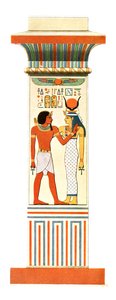 Pilaster fra Amun-Re Temple of Amenophis III i Karnak, Egypten, 1928. af Unbekannt
