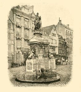 Place De La Maid, Rouen, 1890. af Unbekannt