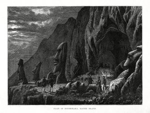 Ronororaka-sletten, Påskeøen, 1877 af Unbekannt