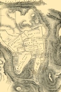Plan over Jerusalem i det første kristne århundrede, 1890. af Unbekannt
