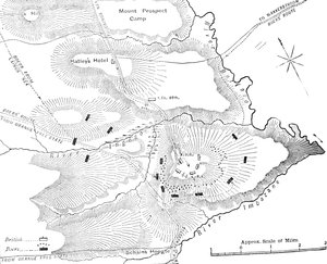 Plan for handlingen på Ingogo, 8. februar 1881, c1880