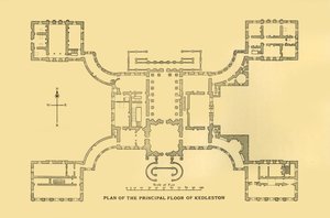 Plan over hovedetagen i Kedleston, 1925. af Unbekannt