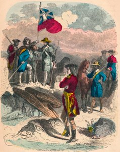 Plantning af det kongelige flag på ruinerne af Fort Duquesne, 1758 af Unbekannt