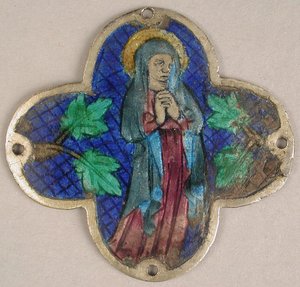 Plade med Jomfruen i sorg, catalansk, 1300-tallet. af Unbekannt