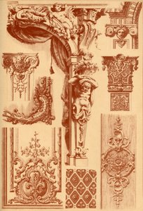 Gipsornamenter, Frankrig, 17. og 18. århundrede, 1898. af Unbekannt