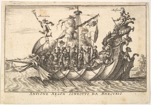 Plade 2: Argonaut Amphion ledet af Mercury Amphion Argon. Merkurs condotto med en..., af Unbekannt