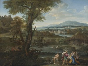 Polykrates finder sin ring i fisken, 1600-tallet af Unbekannt