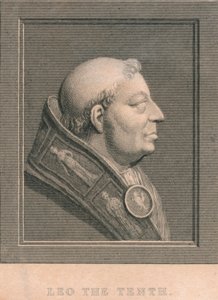 Pave Leo X 1475-1521, født Giovanni di Lorenzo de Medici, c1830 af Unbekannt