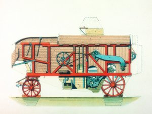 Bærbar tærskemaskine, c1910 af Unbekannt