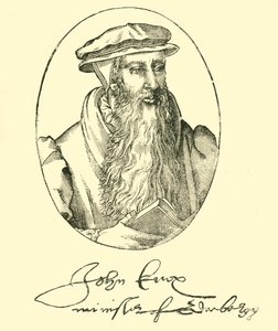 Portræt og autograf af John Knox, c1550-1560, 1890. af Unbekannt