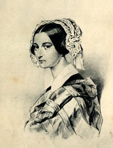 Portræt af Alexandra Smirnova-Rosset 1809-1882. Efter en tegning af P. Sokolov af Unbekannt
