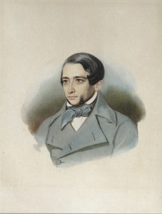 Portræt af Andrey Alexandrovich Krayevsky 1810-1889, begyndelsen af 1840