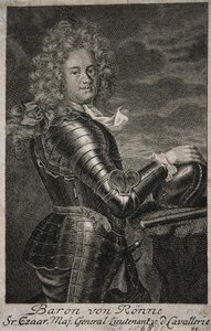 Portræt af baron Carl Ewald von Roenne 16631716 af Unbekannt