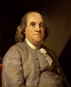 Portræt af Benjamin Franklin af Unbekannt