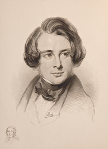 Portræt af Charles Dickens. Skitse af Dickens