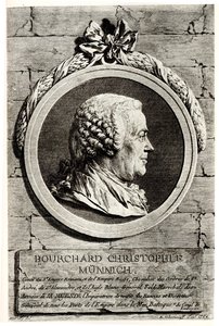 Portræt af grev Burkhard Christoph von Munnich 1683-1767 af Unbekannt