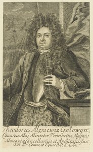 Portræt af grev Feodor Alekseevich Golovin 1650-1706, 1706. af Unbekannt