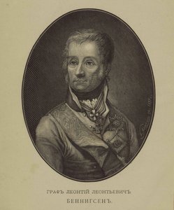 Portræt af grev Levin Leonty August Theophil von Bennigsen 1745-1826 af Unbekannt