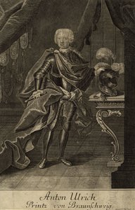 Portræt af hertug Anthony Ulrich af Brunswick 1714-1774, um 1700 af Unbekannt