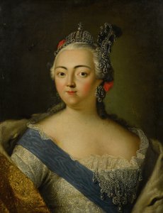 Portræt af kejserinde Elizabeth af Rusland 1709-1762. af Unbekannt