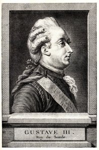 Portræt af Gustav III af Sverige, begyndelsen af det 19. århundrede. af Unbekannt