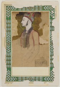 Portræt af Ibrahim Adil Shah II, af Bijapur d.1626, ca. 1640. af Unbekannt