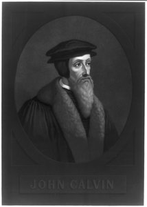Portræt af John Calvin 1509-1564, begyndelsen af det 19. århundrede. af Unbekannt