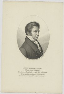 Portræt af Joseph Louis Gay-Lussac 1778-1850, ca. 1824. af Unbekannt
