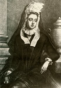 Portræt af Lady Fenwick, der viser sørgende enker, 1695, 1937. af Unbekannt
