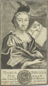 Portræt af Maria Sibylla Merian 1647-1717, 1755. af Unbekannt
