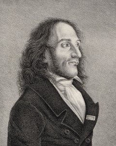 Portræt af Niccolò Paganini 1782-1840, ca. 1830 af Unbekannt