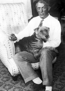 Portræt af Pablo Ruiz PICASSO (1881-1973), spansk maler (s/h foto) af Unbekannt
