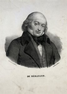Portræt af Pierre-Jean de Béranger 1780-1857. af Unbekannt