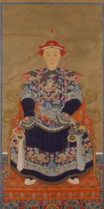 Portræt af Qianlong-kejser som en ung mand, 1800-tallet. af Unbekannt