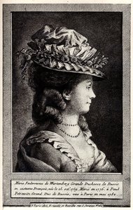 Portræt af Sophia Dorothea af Württemberg, begyndelsen af det 19. århundrede. af Unbekannt